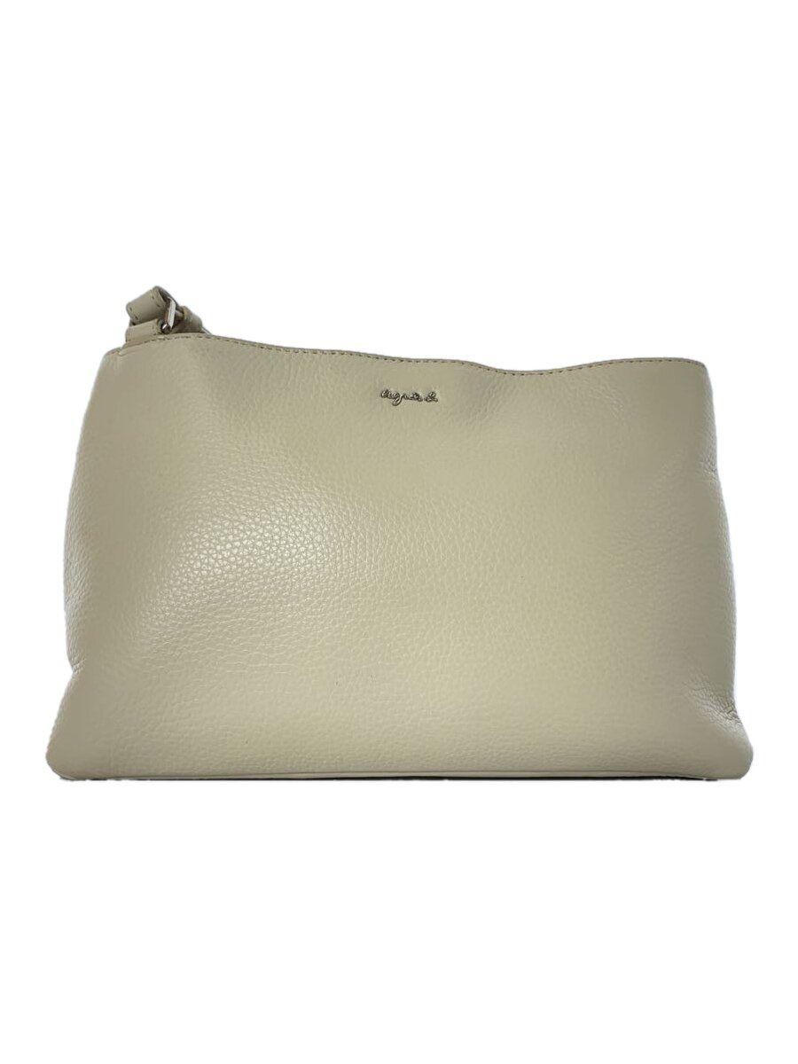 agnes b. shoulder bag leather Beige plain IS30M-04 Used | eBay
