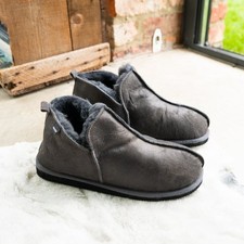 Shepherd of Sweden Anton Men's Sheepskin Slippers - Antique Asphalt / 50/14