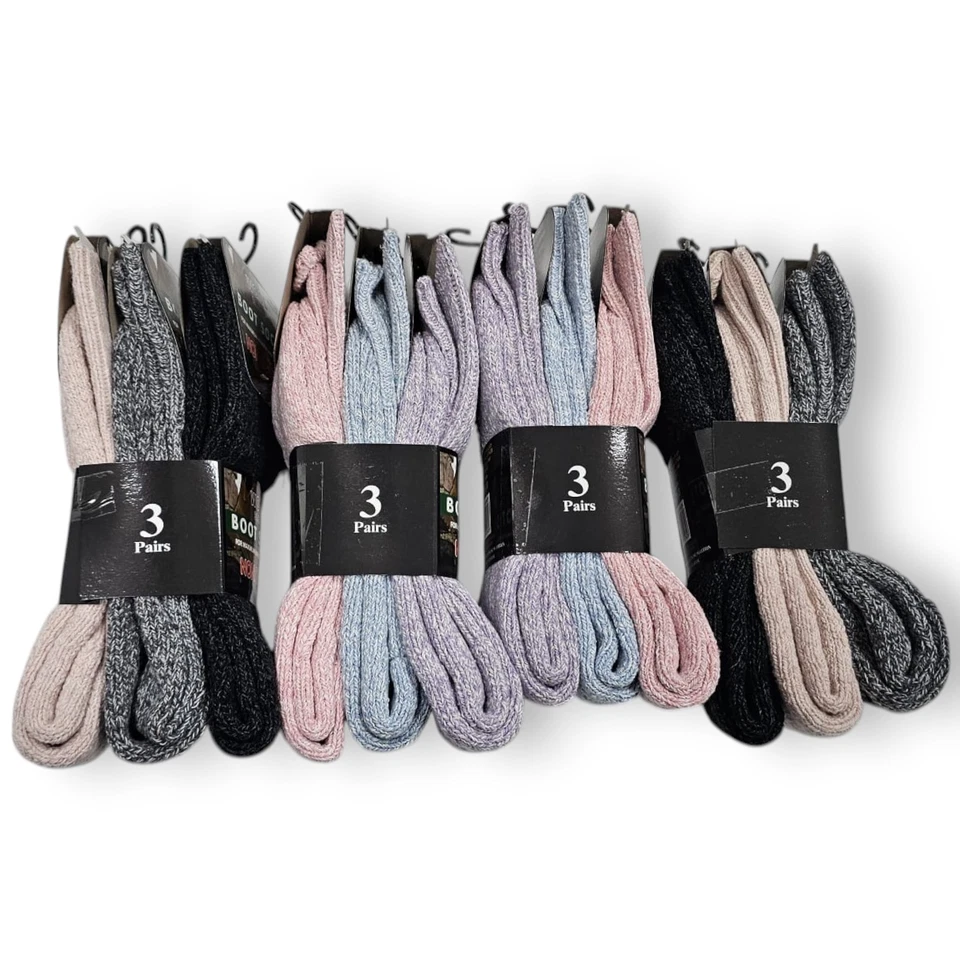 Calcetines térmicos para botas para diabéticos 3P, 6P mezcla de lana no elásticos gruesos cálidos 4-7 Foto 3 de 3