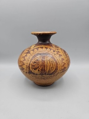 VINTAGE POTTERY SHACK VASE BY RITA SINGLETON ABSTRACT BRUTALIST 