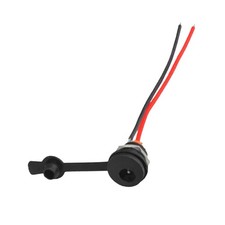 Coaxial 2-Wire Charging Port for Electric Scooters,Compatible small, black