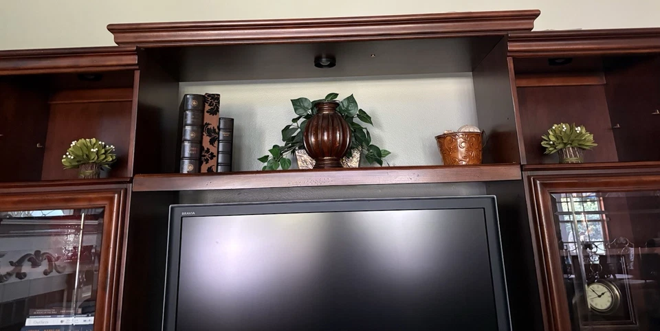 Entertainment center, excellent condition,  DVD Storage, TV is old but included! - Image 2 of 3