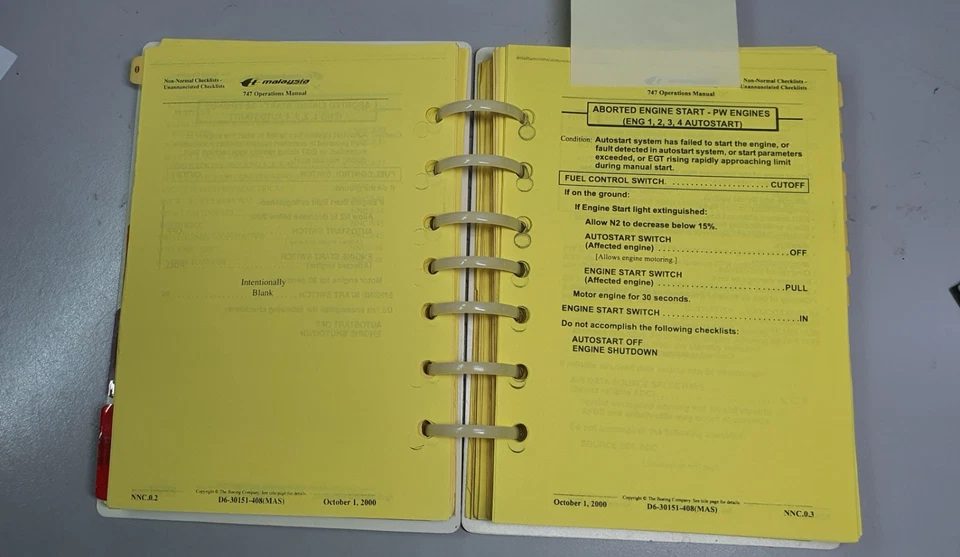 Boeing 747 400 Pilot QRH - Image 4 of 4