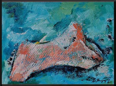Wandbild, deutscher Maler Uwe Klapproth  1937-2022 , datiert 2012 signiert  xxx