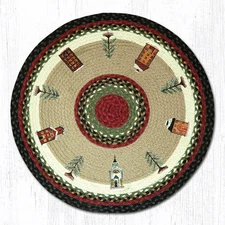 Earth Rugs RP-338 Winter Village Round Patch 27" x 27"