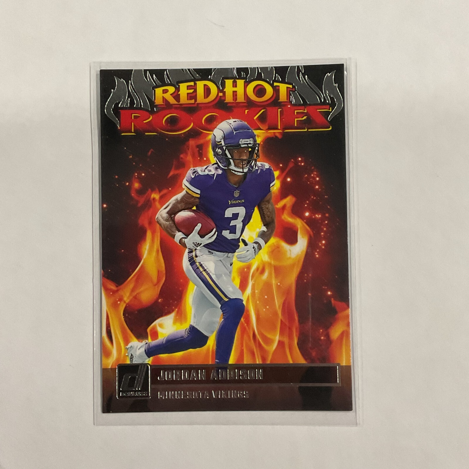 Jordan Addison 2023 Donruss Red Hot Rookies Rookie RC Card #RHR-6