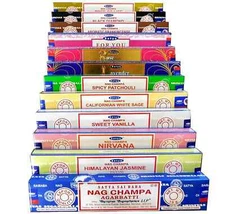 Satya Nag Champa Incense Sticks Mixed Assorted Masala Fragrance Agarabtti 180g