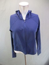 Fabletics Size S Womens Blue Full Zip Hooded Pocket Fitted Athletic Jacket 537