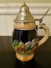 VINTAGE WESTERN GERMANY PEWTER  LIDDED  BEER STEIN  — photo 2