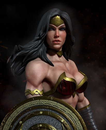 Wonder Woman Sculpture V2(300mm)/3D Printed/Unpainted/GK/CA3DArt - Picture 5 of 6
