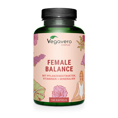 Vegavero Female Balance Complex | 180 Kapseln | mit Pflanzenextrakten