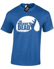 WALKING DEAD HAND MENS T SHIRT GRIMES SURVIVOR LUCILLE BLOODY CROSSBOW GRAVE