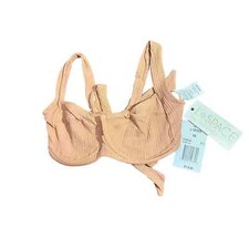 L Space NWT Pointelle Rib Camellia Bikini Top Size XS Chestnut MSRP 114
