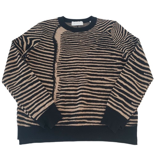 ALC Zebra Wool Sweater Brown Black 