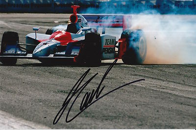 Helio Castroneves handsigniertes 9x6 Foto Indy 500 Legende.