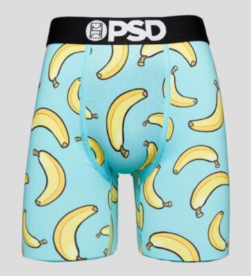 PSD Bananas Aqua / Turquoise Mesh Front Back Performance Boxer Briefs Mn's NWT *