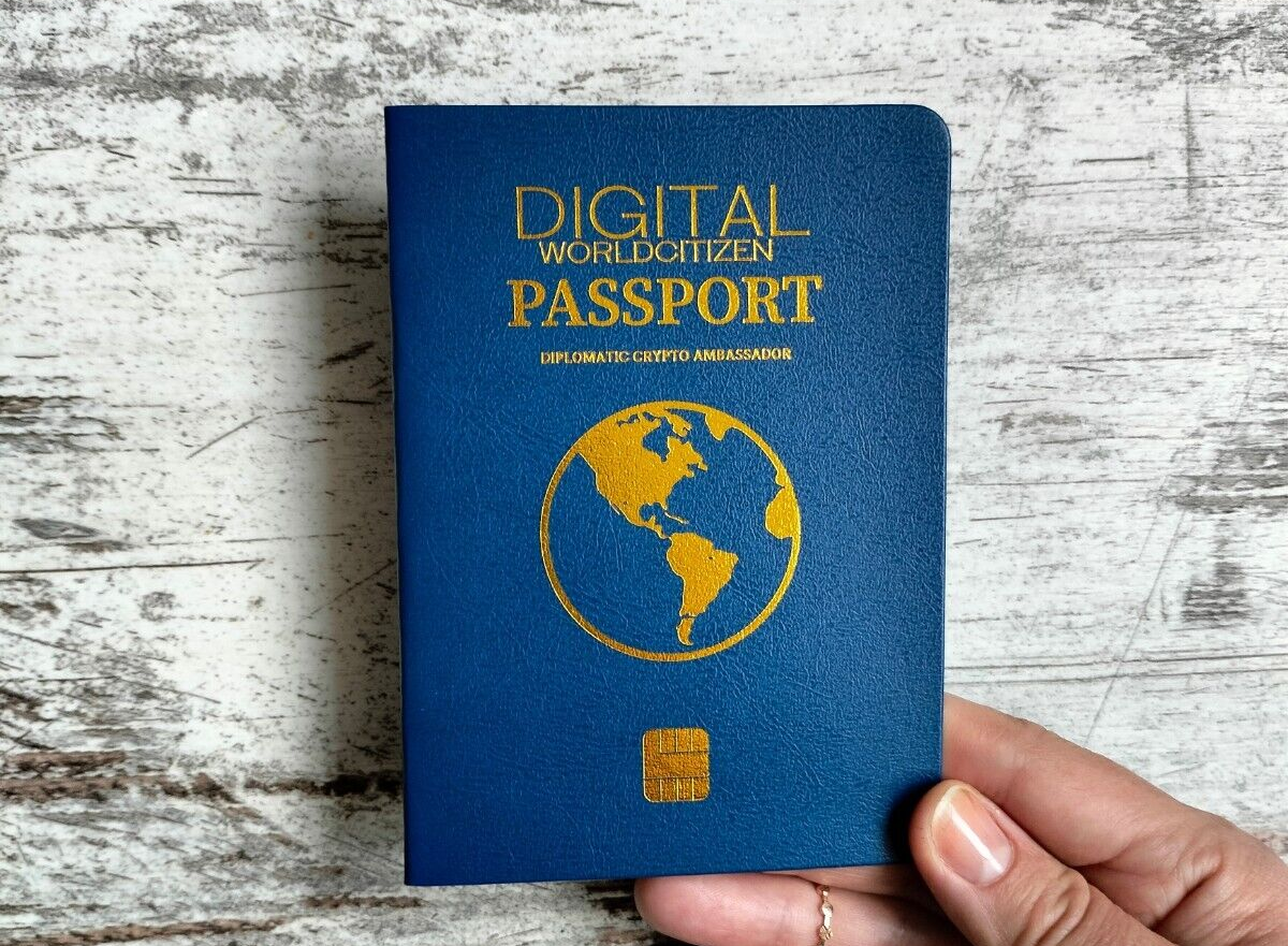 Crypto passport. Bitcoin passport. Blockchain passport. Digital passport.  BTC ID