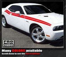 Dodge Challenger 2008-2023 Factory Style Dual Side R/T Stripes (Choose Color)