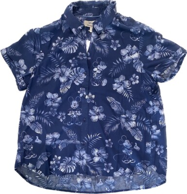  Bahama　Disney コラボ　アロハシャツ Disney Parks Tommy Bahama Aloha Mickey Indigo Blue Women