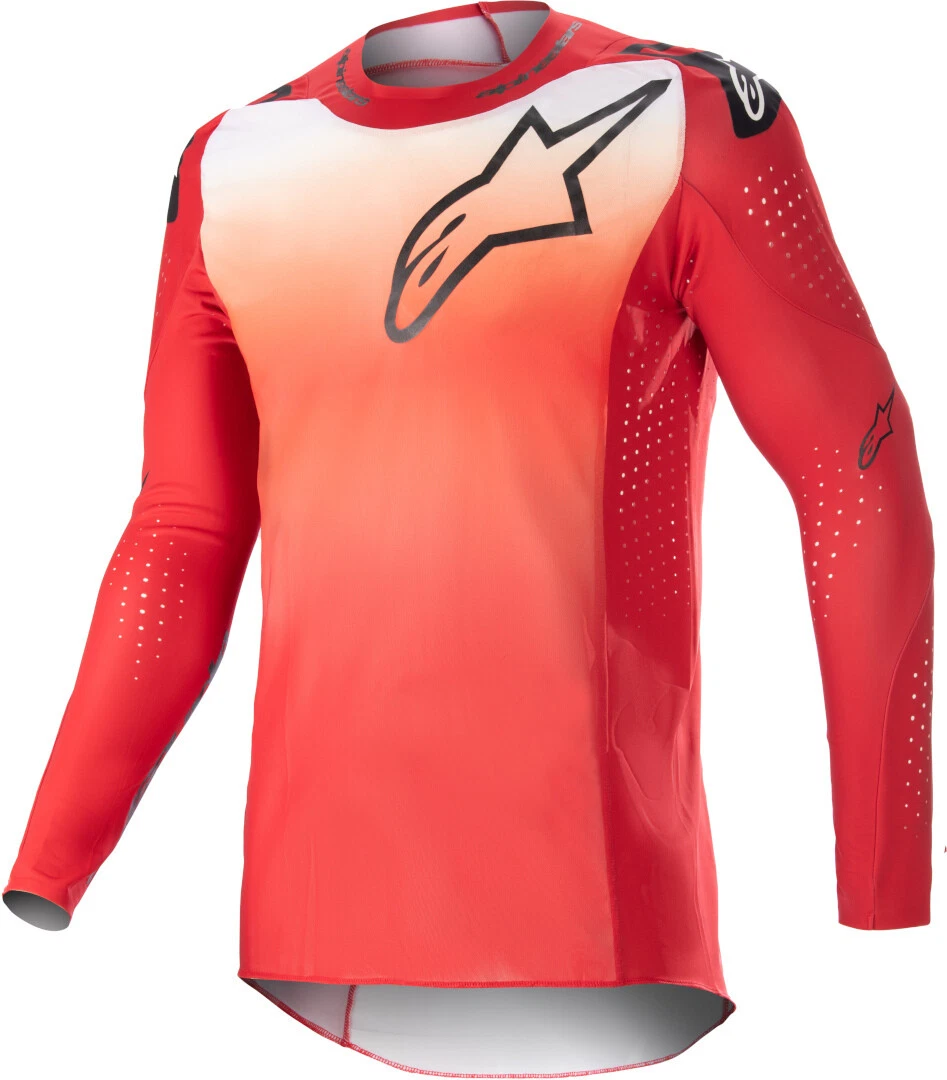 Camiseta Alpinestars Supertech Risen Rojo Blanco-D
