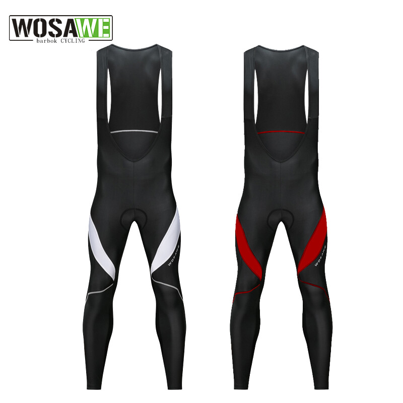 WOSAWE Hombres Ciclismo Babero Pantalones MTB Bicicleta Pantalones Acolchado
