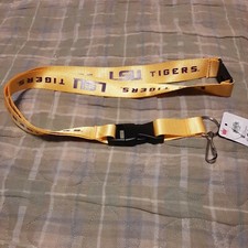 LSU TIGERS NCAA TEAM COLOR 24"x 1" Lanyard w/ Detachable Buckle