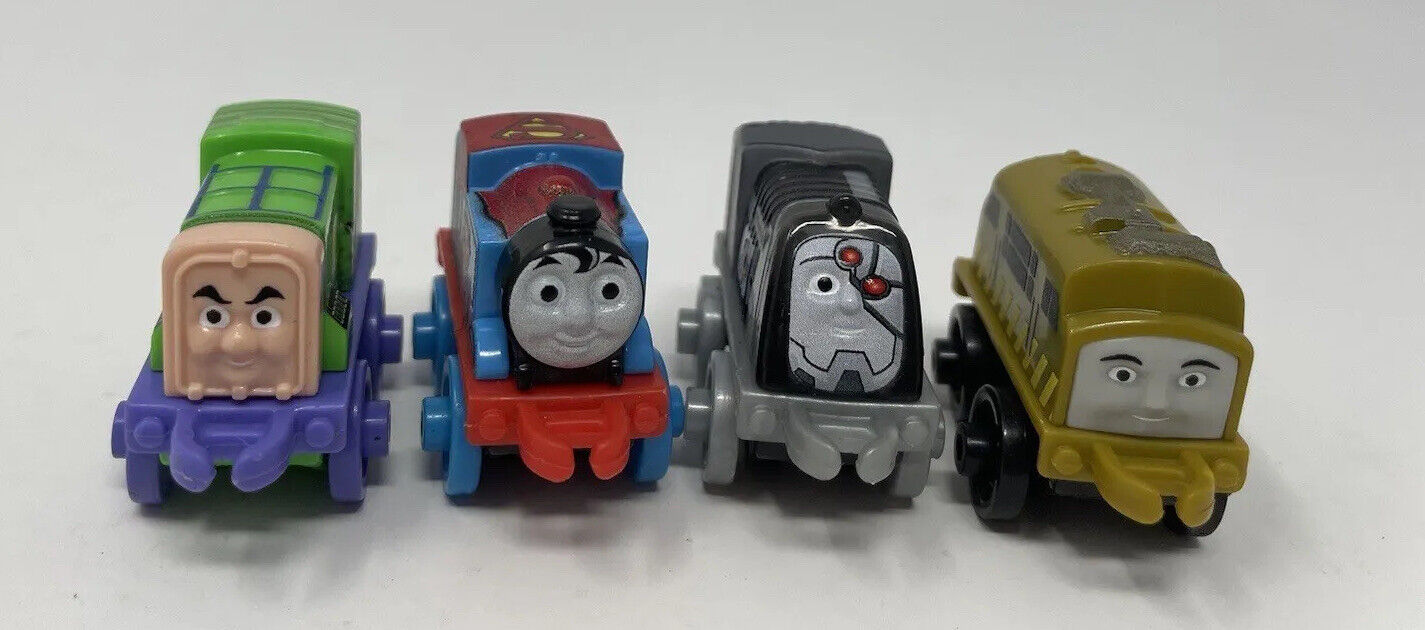 2016 Thomas And Friends Minis LEX LUTHOR - DC COMICS -  Lot Of 4 Trains