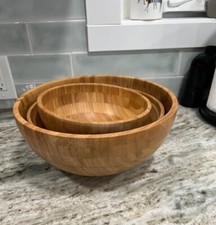 IKEA Wood Bowls Not A Set 1 Large Bowl 1 Med ...