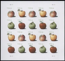 Apples Sheet of Twenty 33 Cent Postage Stamps Scott 4730
