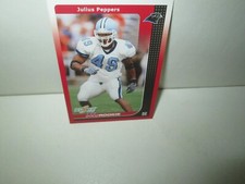 JULIUS PEPPERS 2002 Score Card #297 Rookie Rc Tarheels CAROLINA PANTHERS HOF NM. rookie card picture