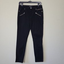 Kenneth Cole Womens Jess Black Regular Fit Dark Wash Denim Skinny Jeans Size 6