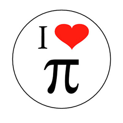 I LOVE PI pinback button badge 3.14 math nerd geek novelty pie day cute humor