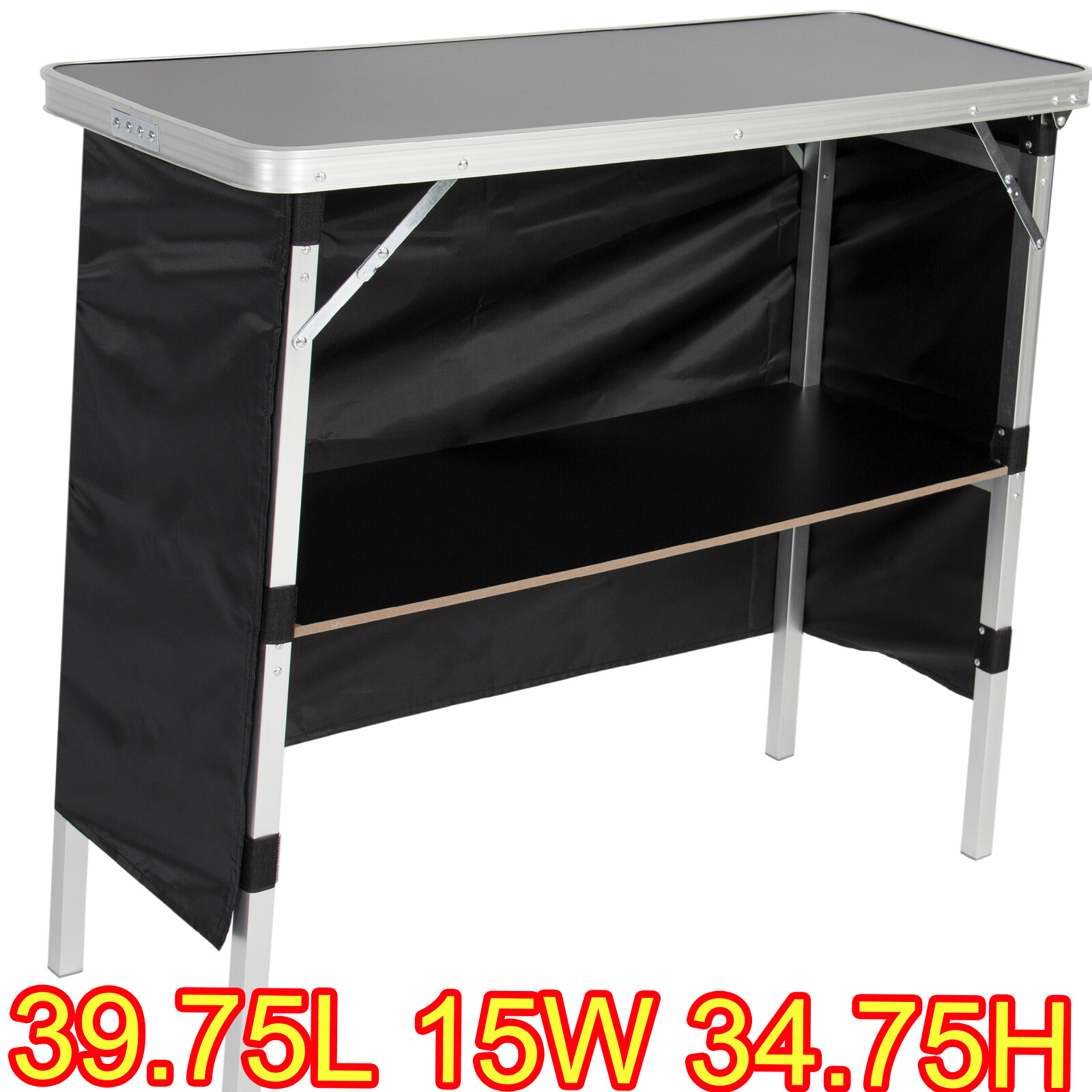 Portable Folding Bar 6ft Cocktail Outdoor High Top Patio Bar Black Marble Finish For Sale Online Ebay