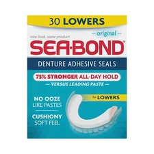 Sea Bond Secure Denture Adhesive 0.63 Ounces Original Lowers Get Adhesive Works