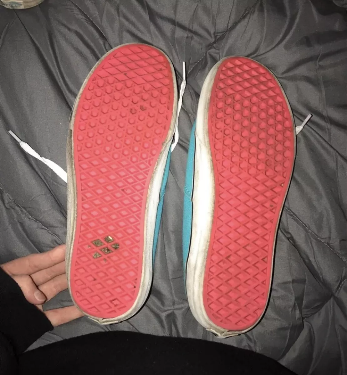 Baby Blue Vans W Pink Bottoms eBay