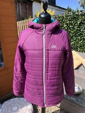 Lowe Alpine Purple Hooded Quilted Puffer Jacket Coat Uk 14