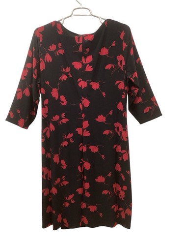 Vestido Lauren Ralph Lauren 20w/20+ Imitación Envoltura Drapeado Adelgazante Hasta la Rodilla - Imagen 3 de 6