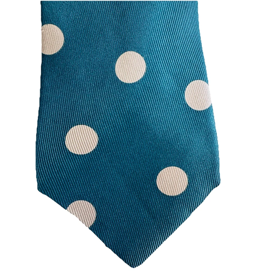 Emporio Armani Teal Polkadot 男式领带 SIlk 3.75 x 57 — 第 4/4 张图片