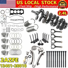 2AZ-FE 2.4L Engine Overhaul Rebuild Kit w/ Crankshaft Rods Timing Kit For Toyota