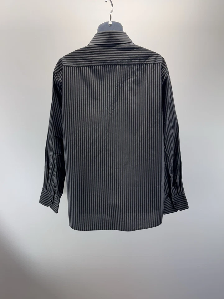 Camisa de vestir Covington corte moderno para hombre 17-17,5 34/35 negra a rayas sin manchas Foto 3 de 4