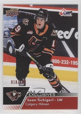 2022-23 Upper Deck CHL Exclusives 18/100 Sean Tschigerl #172 u8j