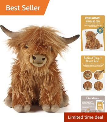 Eco-Friendly 9-Inch Highland Cow Plush Toy - Perfect Soft Gift for Kids