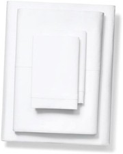 1000 Thread Count 100 Egyptian Cotton Size 4 Pc Sheet Set 18 inch Queen White