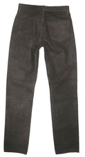 - RABERG - Herren LEDERJEANS / Nubuk- Lederhose in dkl.-braun in W30 / L34