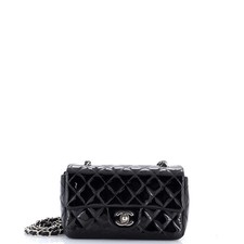 Chanel Classic Single Flap Bag Quilted Patent Mini