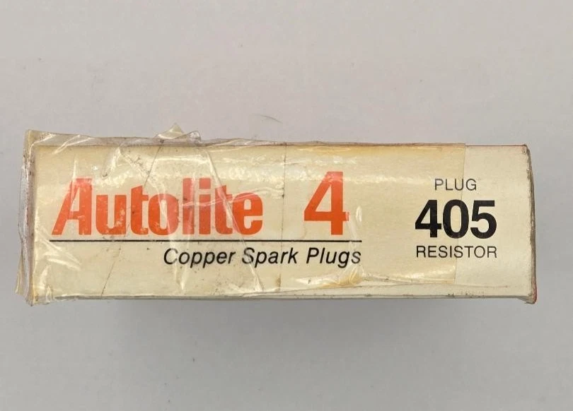 Bujías Autolite Nº 405 punta estándar NOS 4 pack cobre cristal sello 14mm Foto 3 de 4
