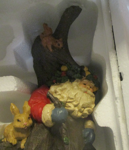 Vintage Woodland Santa Claus W/Cane and Animals in Original Box - Picture 2 of 11