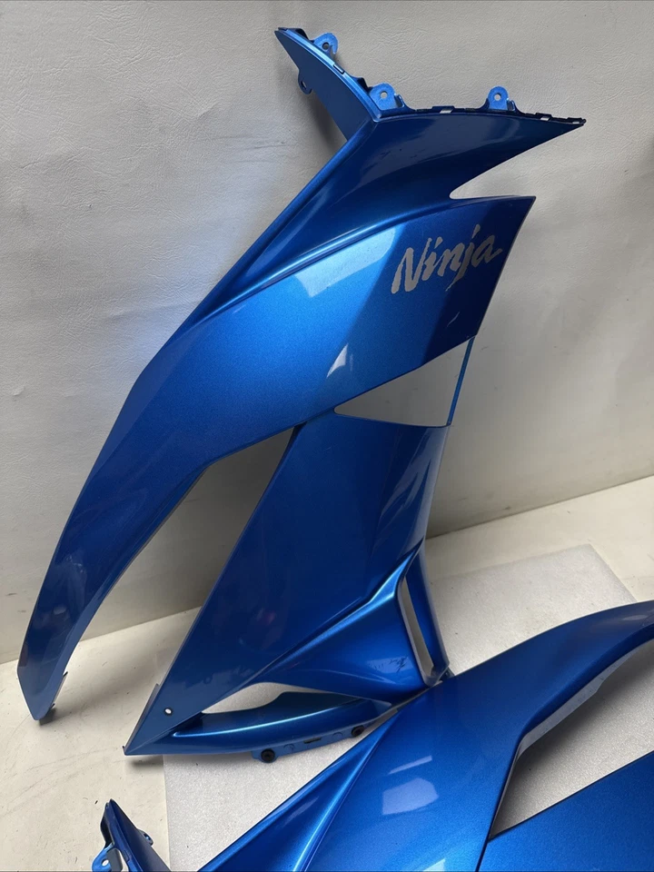 Right & Left Hand Side Cowling OEM 09 Kawasaki ZX6R 09-12 Fairing 55028-0253-17K - Image 3 of 4