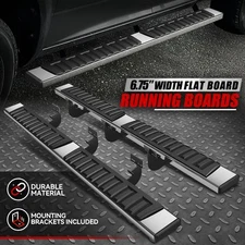 For 09-23 Dodge Ram 1500/Classic Quad Cab 6.75" Flat Side Step Bar Running Board