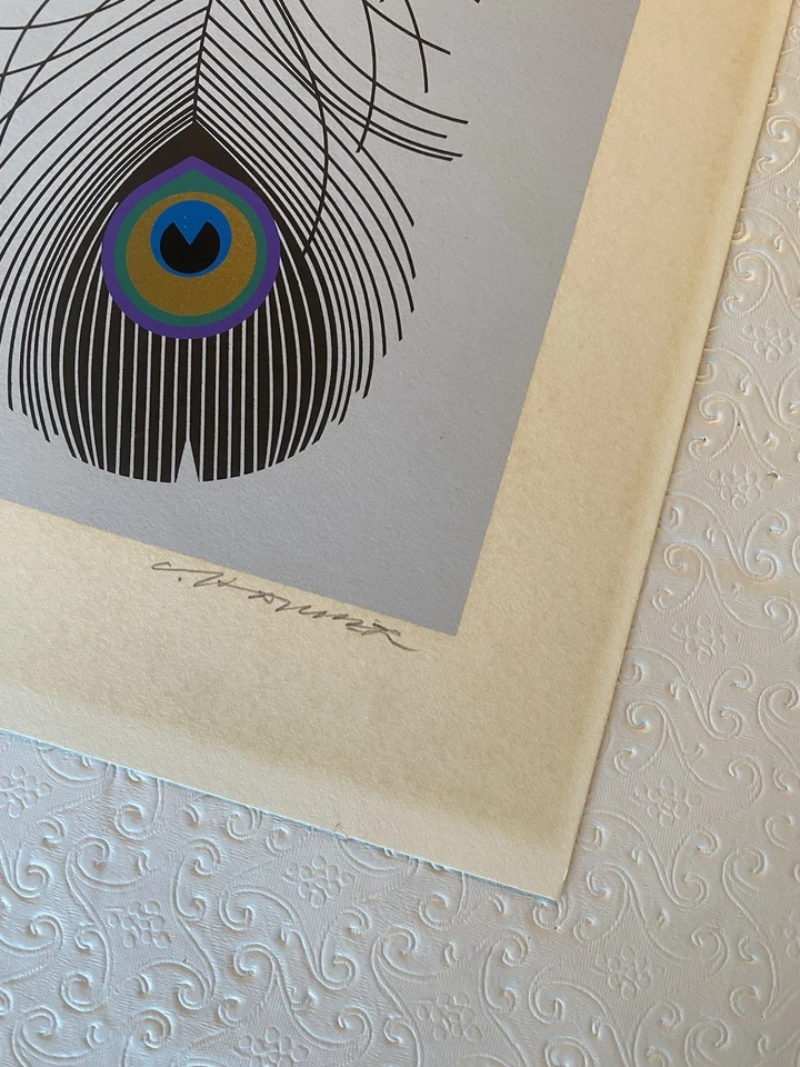 Charles Charley Harper Serigraph 精细羽毛麻雀 签名和编号 — 第 2/4 张图片